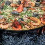 Arroz con crema de espinaca