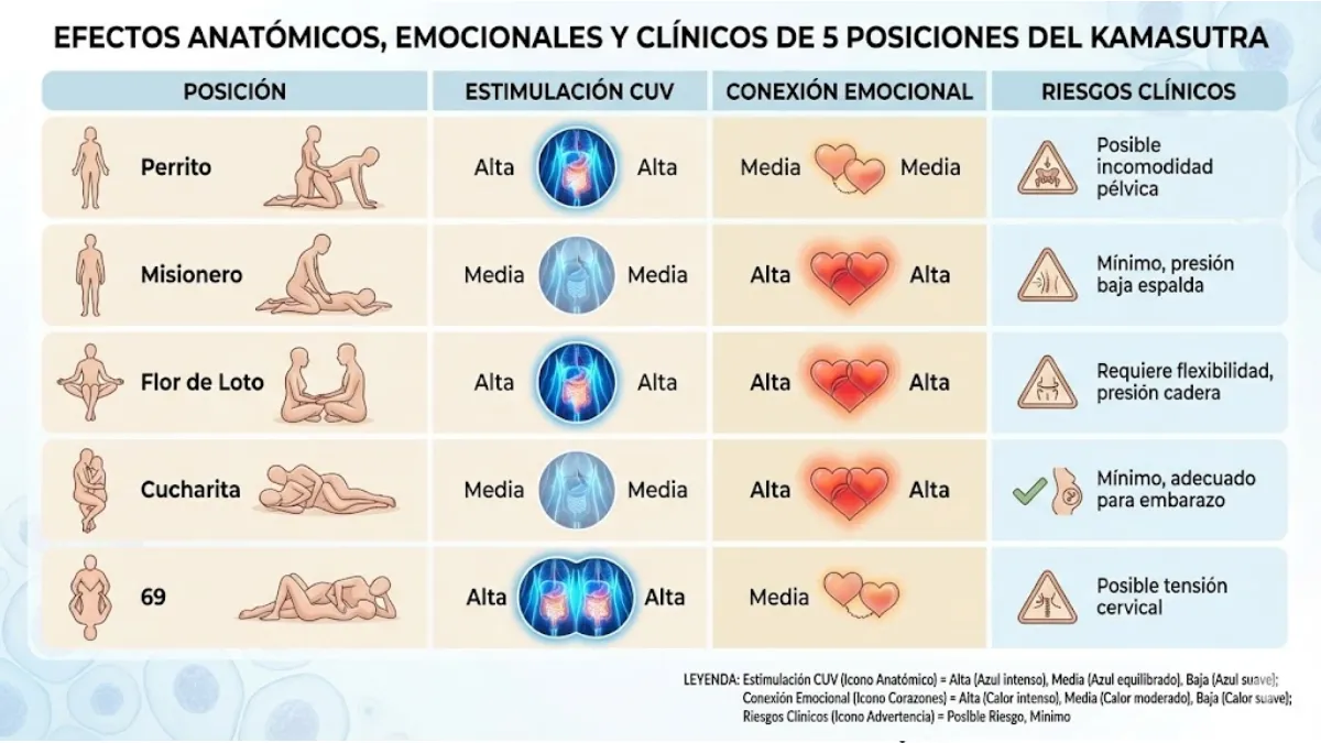 Comparativa científica de las 5 posiciones