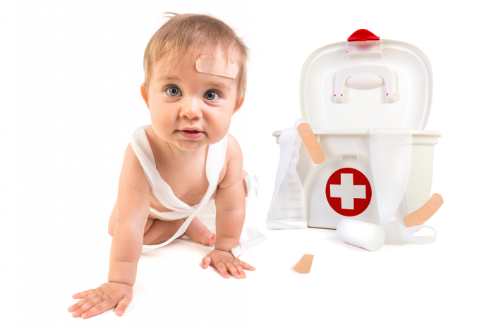 Primeros auxilios para bebés: Herida incisa y contusa
