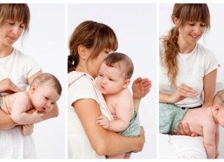 sacar gases a un bebé