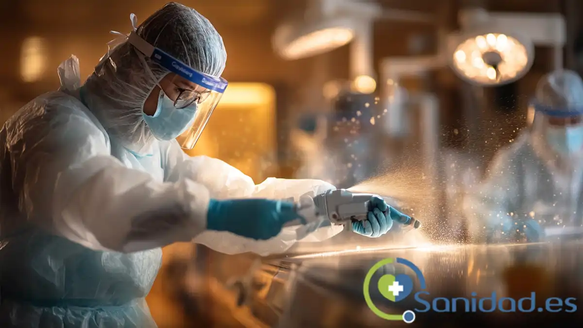 desinfección de clíncias y hospitales