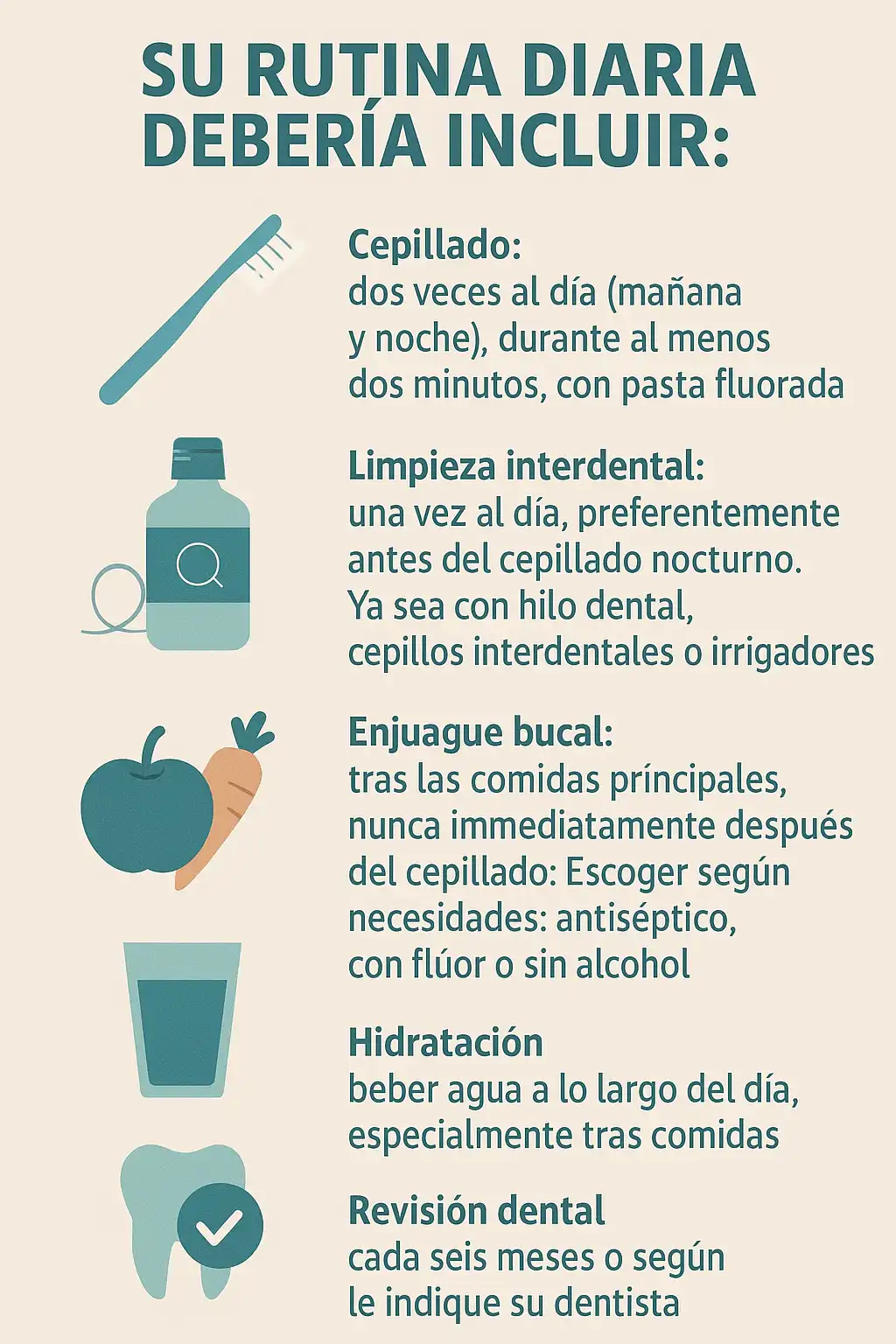 rutina diaria para mejorar Hábitos diarios para mejorar la salud dental