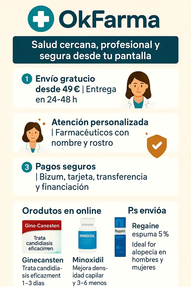 OkFarma tu farmacia online de confianza para salud infografía