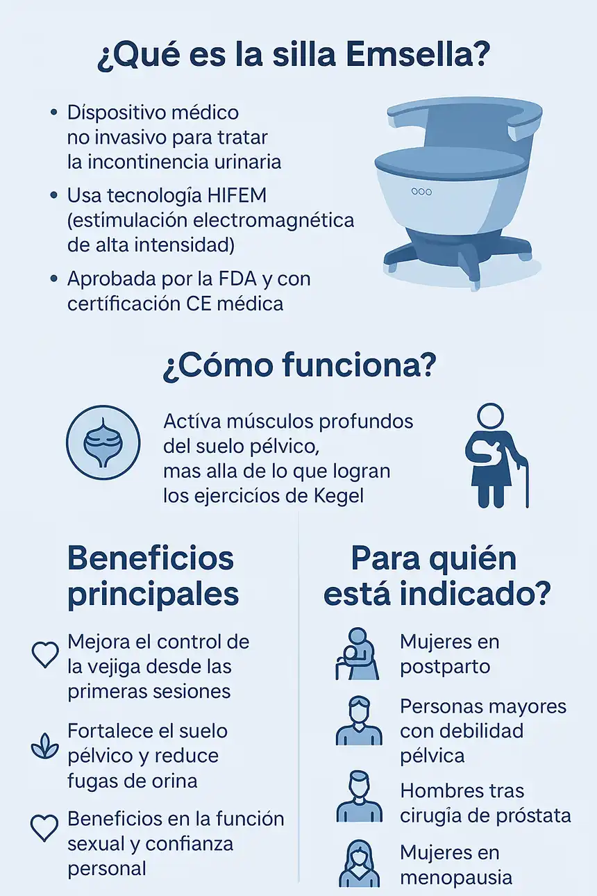 Qué es la silla Emsella infografía
