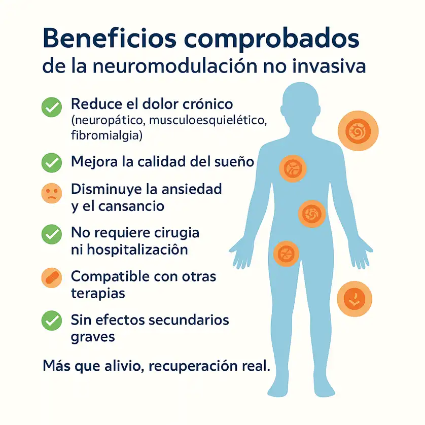 Beneficios clínicamente comprobados de la neuromodulación no invasiva