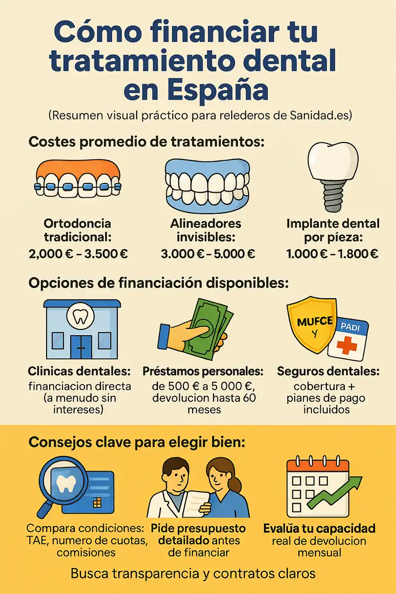 Cómo financiar tu tratamiento dental infografía