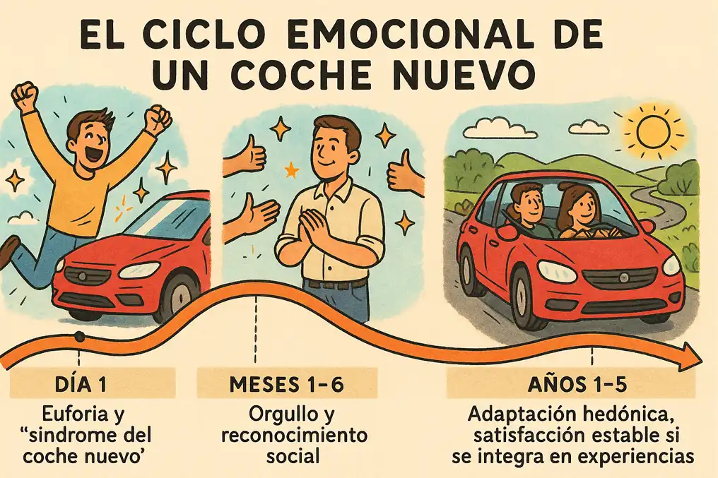 la emoción de un coche nuevo