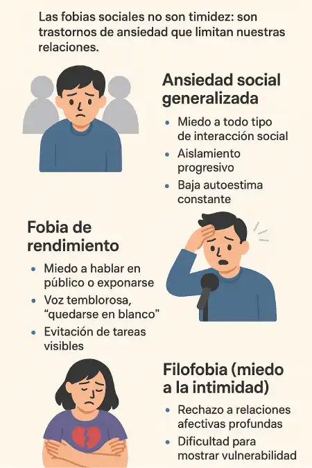 las fobias no son timidez infografía
