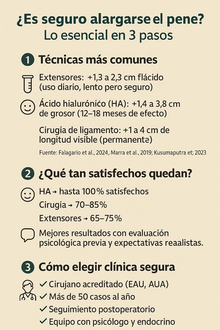 Es seguro el tratamiento de alargamiento del pene infograría