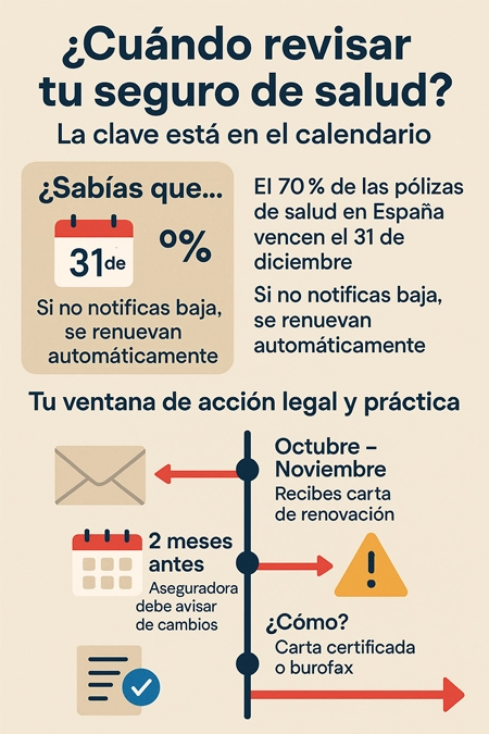 Mejores ofertas en seguros de salud en España 2025 infografía