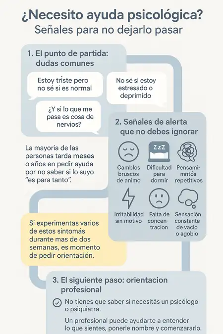 cómo saber si necesito ayuda psicológica infografía