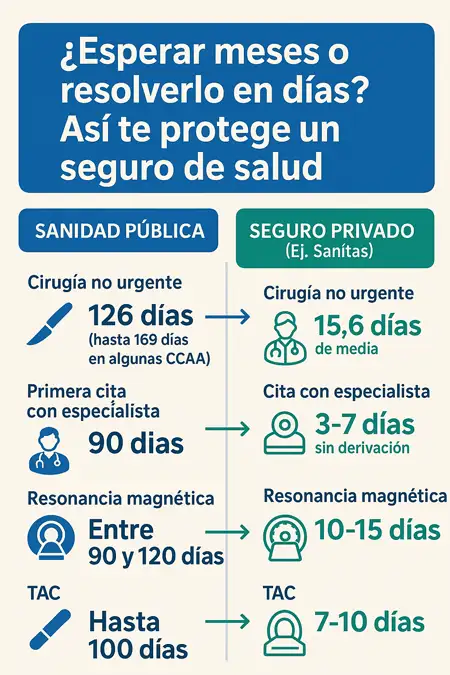 esperar meses o resolverlo ideas infografía de los seguros de salud