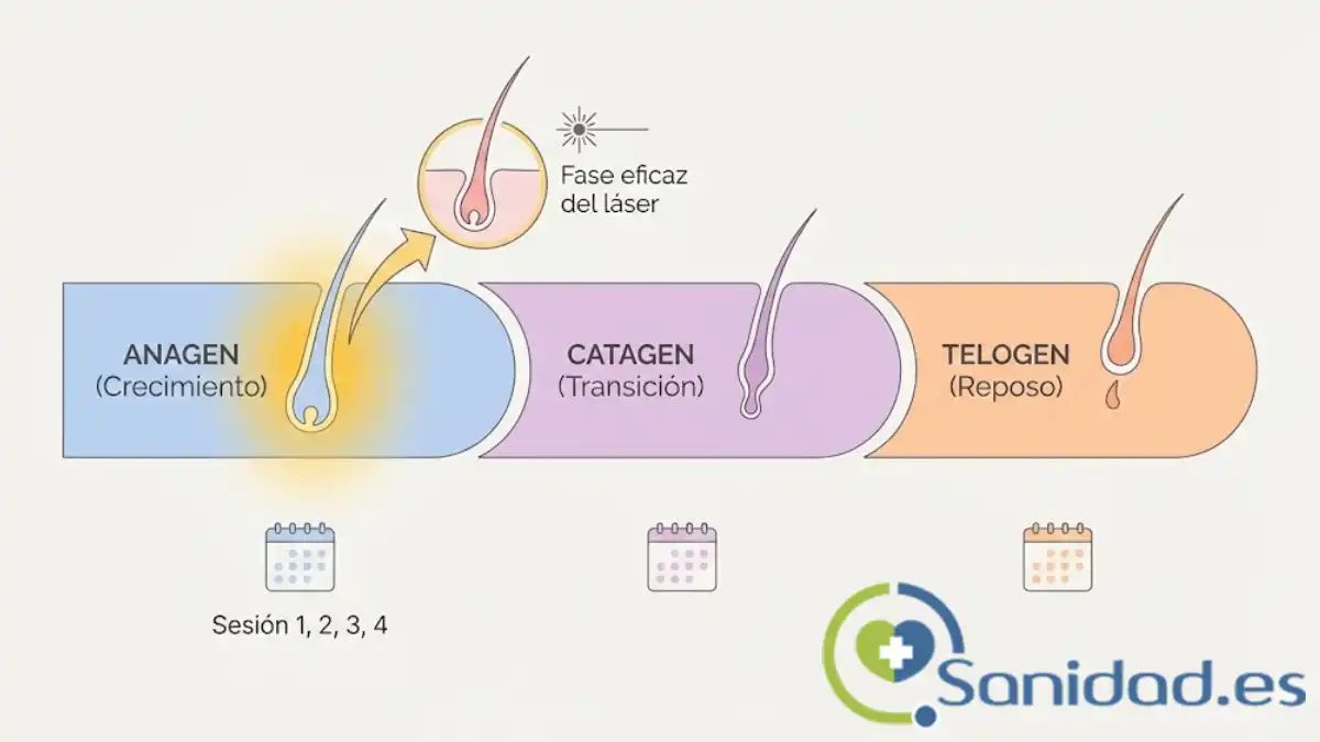 El ciclo del vello y las sesiones