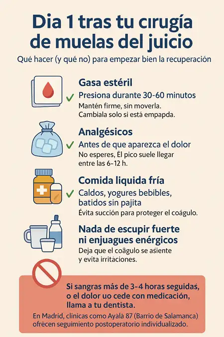 Recuperación tras extracción de muelas del juicio