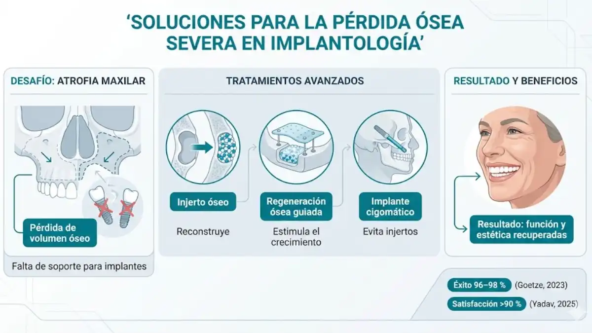 Soluciones para la pérdida ósea severa en implantología