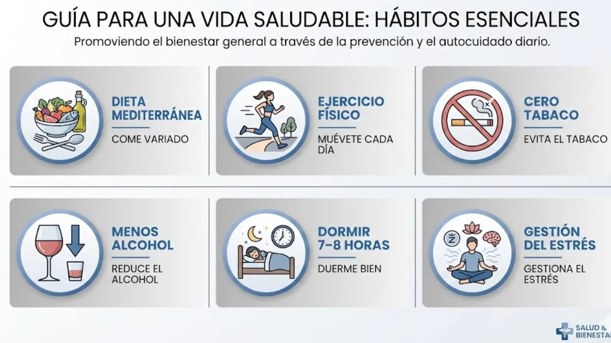 guía gráfica para una vida saludable contra el cáncer de mama