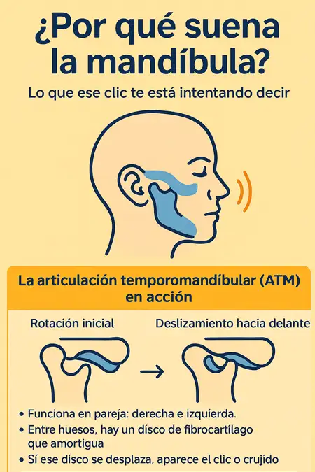 infografía por qué suena la mandíbula