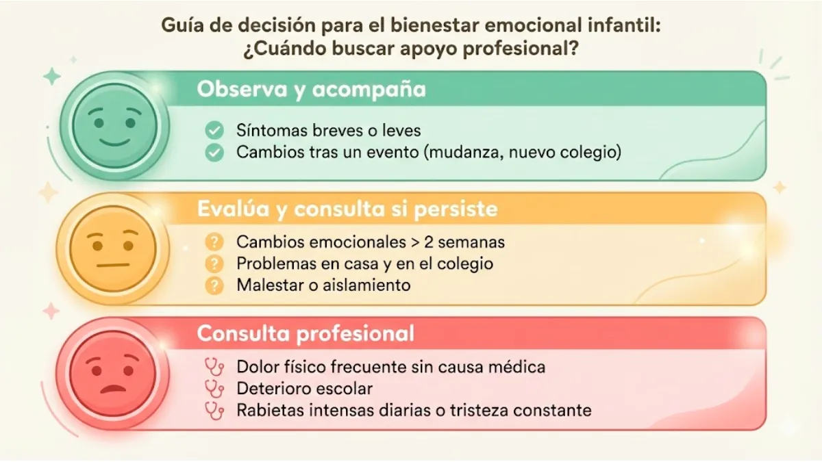 guía de decisión para el bienestar emocional infantil