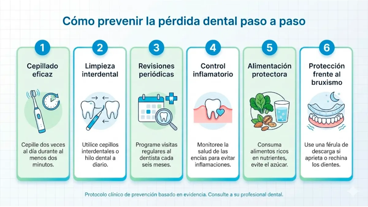 Cómo prevenir la pérdida dental paso a paso”
