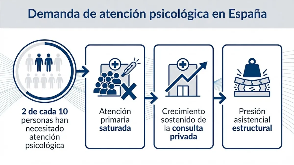 El aumento de la demanda de atención psicológica en España