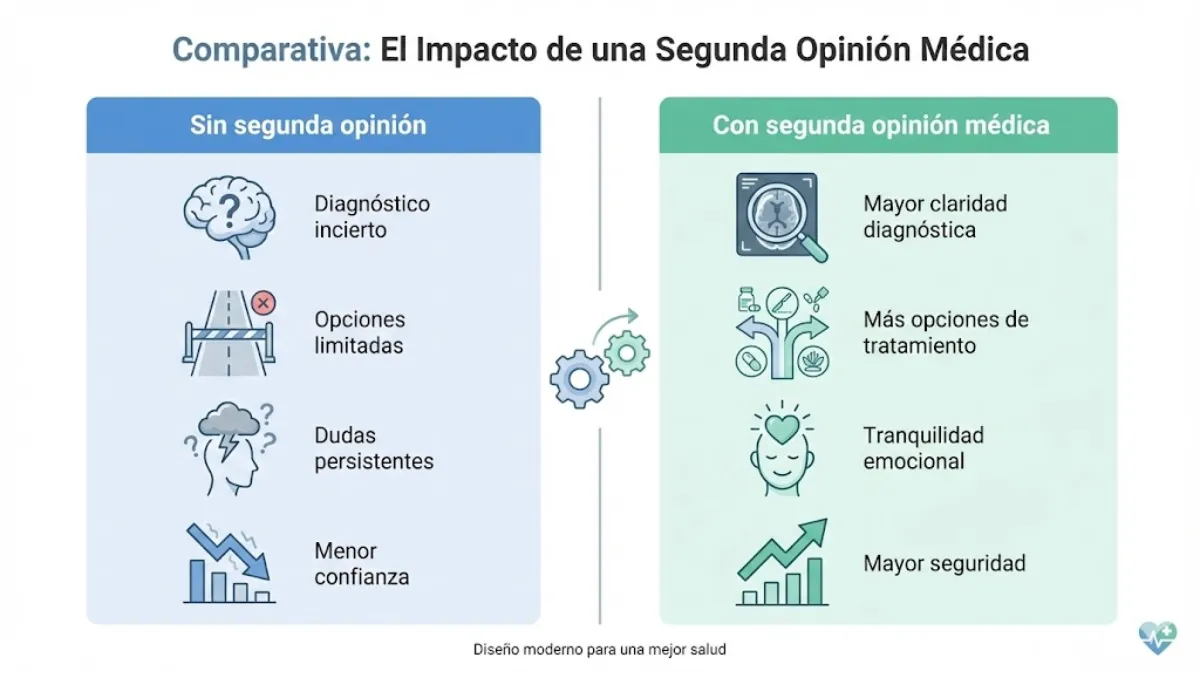 Infografía 1 — Impacto de la segunda opinión