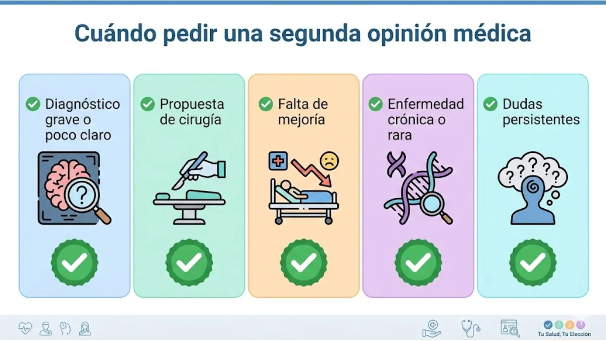 cuándo pedir una segunda opinción infografía