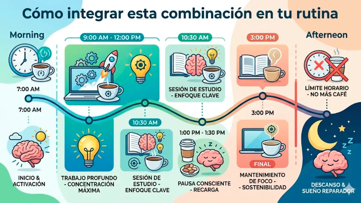 Cómo integrar esta combinación en tu rutina cefína + l-teanina