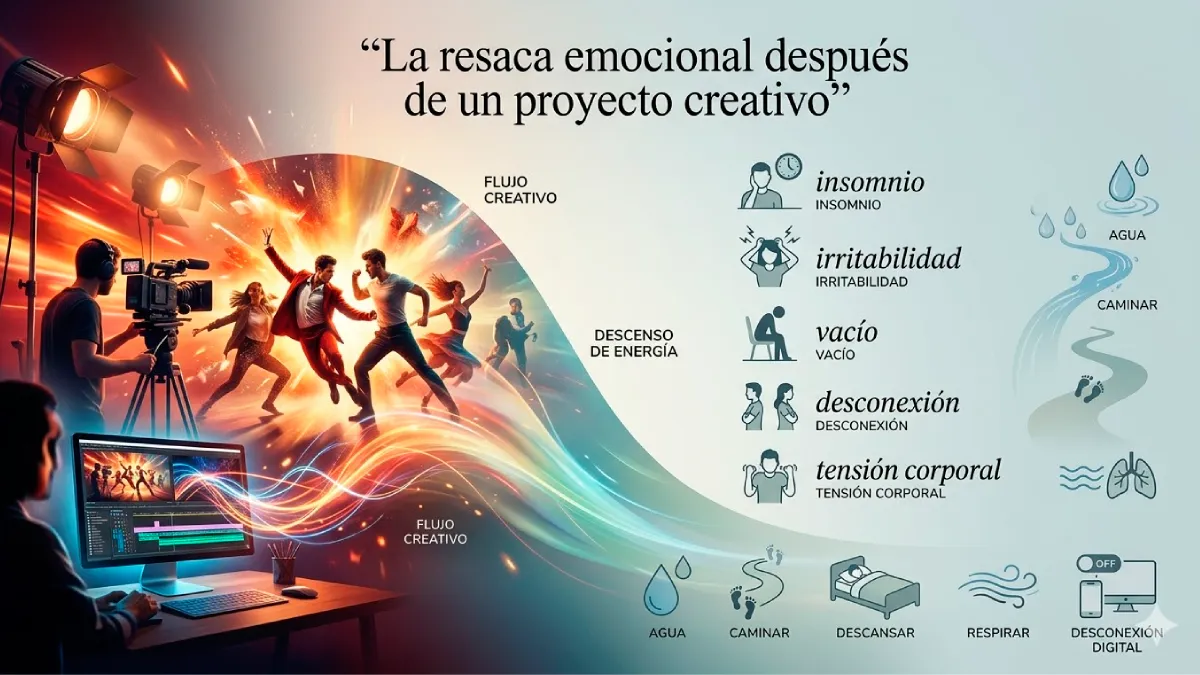 resaca emocional después de un proyecto creativo