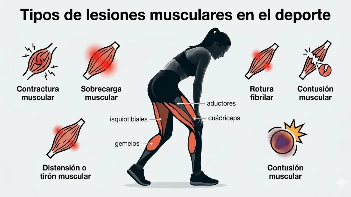 tipos de lesiones musculares más comunes en deportistas