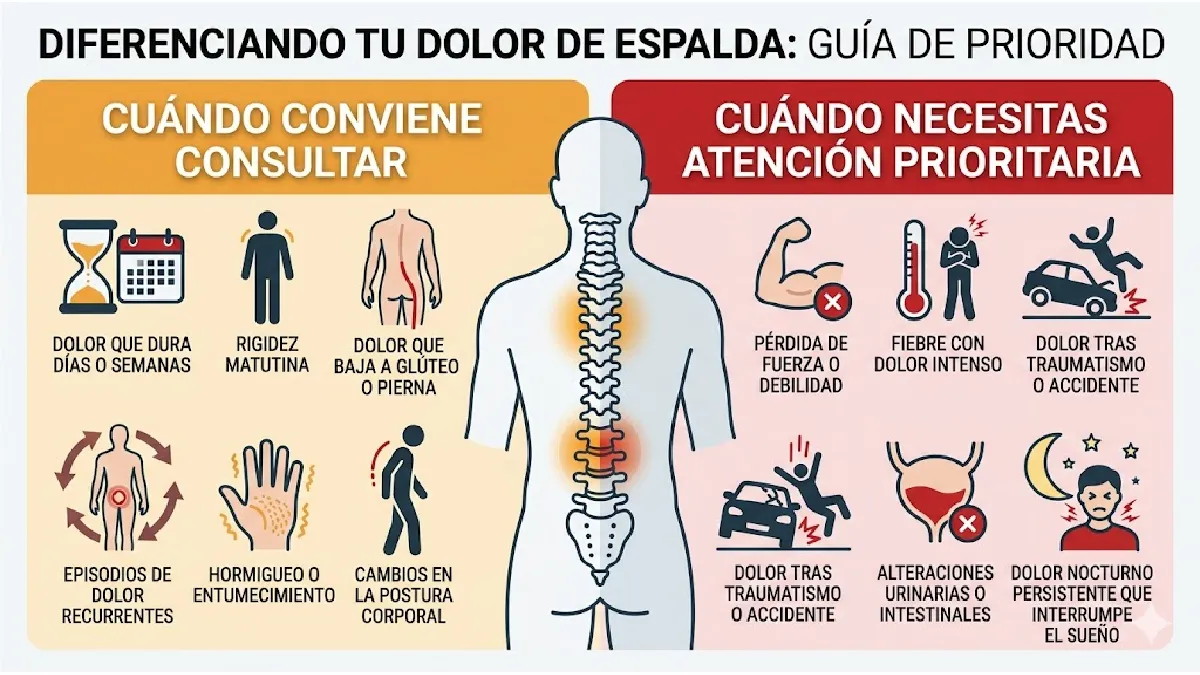 Infografía — señales para consultar y señales de alarma