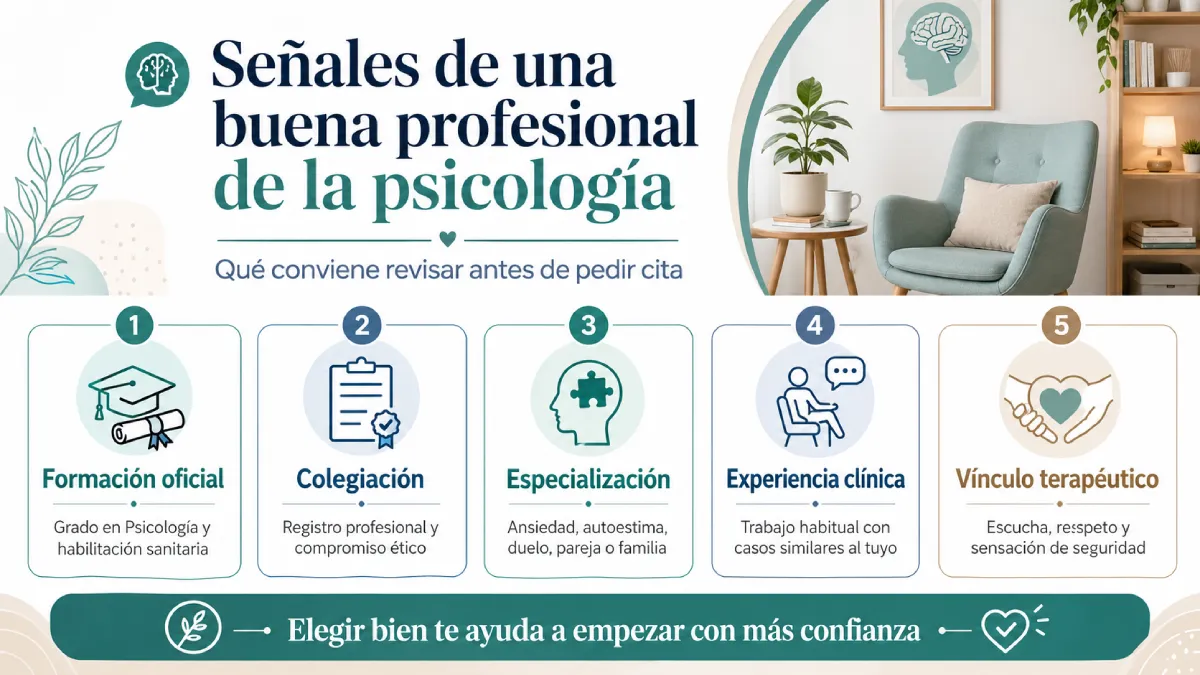 señales de una buena profesional de la psicología