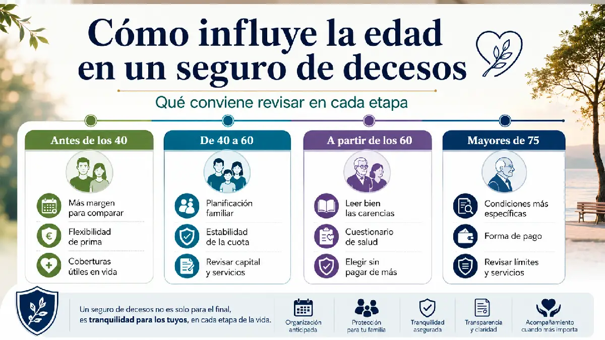 cómo influye la edad en un seguro de decesos infografía