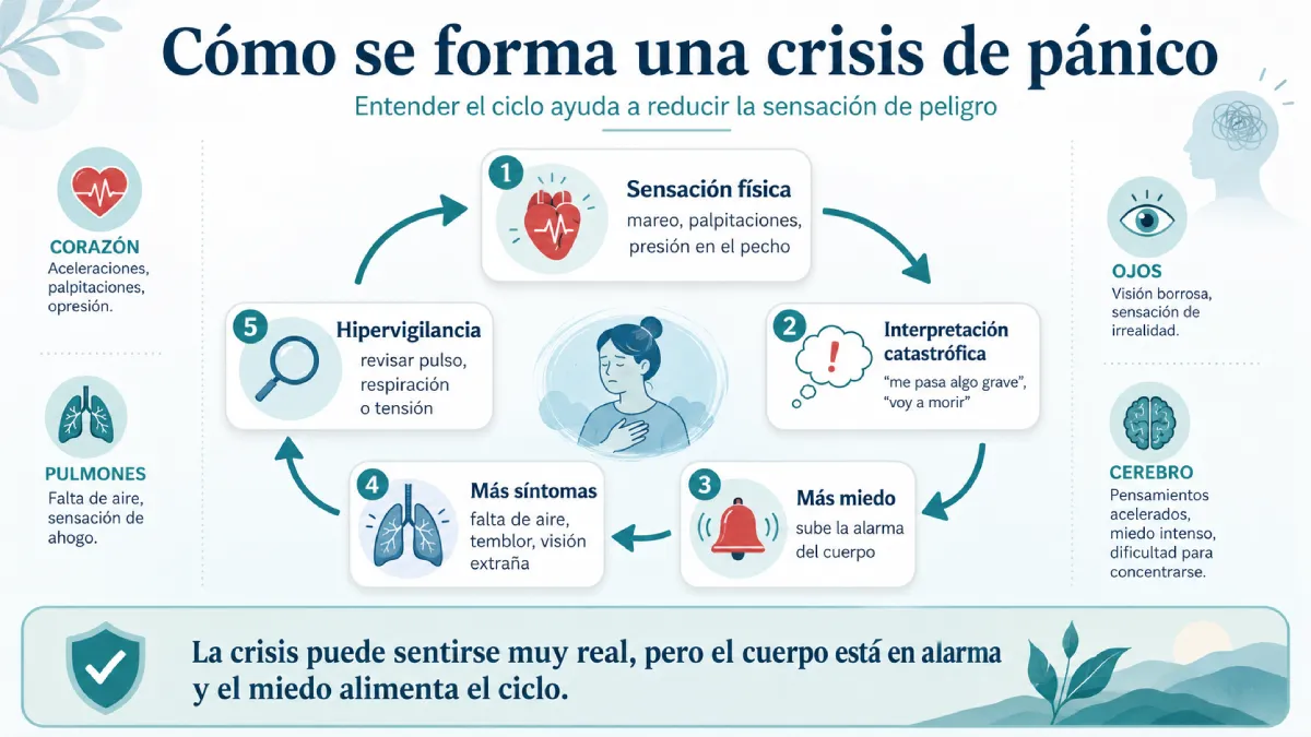 cómo se forma una crisis de pánico infografía