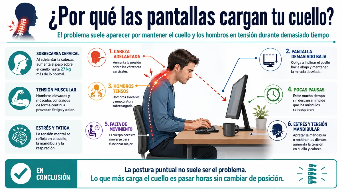 dolor cervical por pantallas