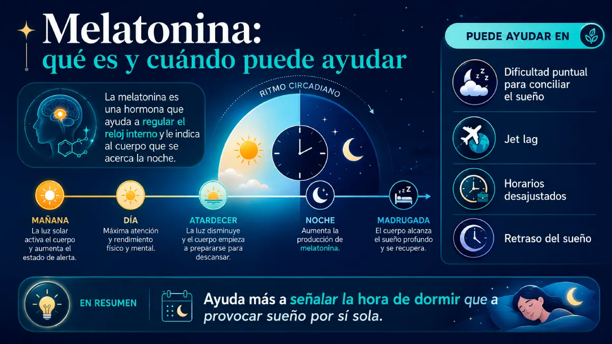qué es la melatonina y qué papel tiene en el sueño