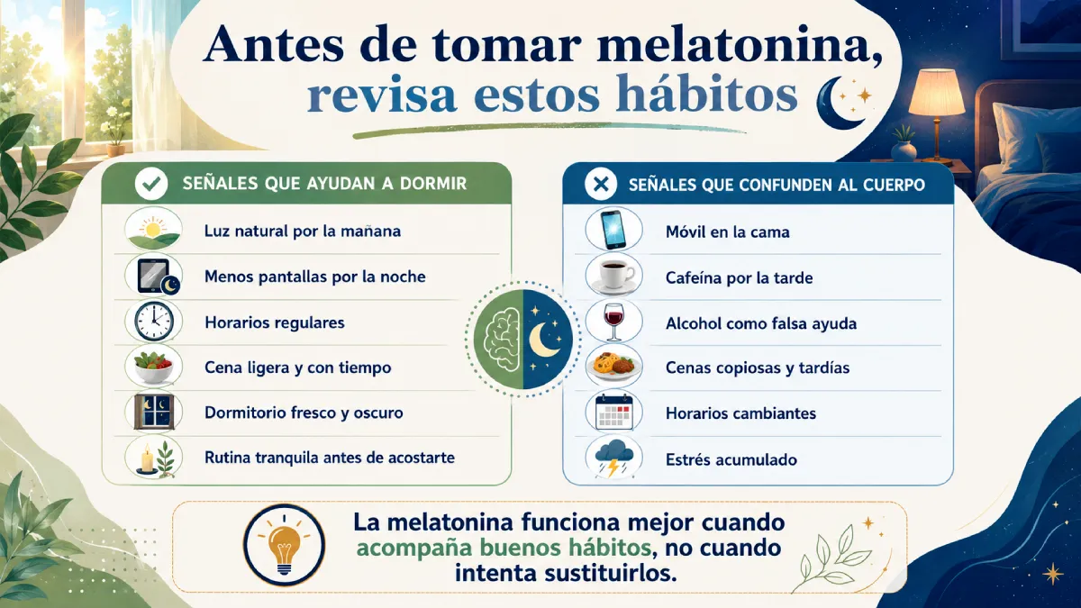qué revisar en tu rutina antes de tomar melatonina