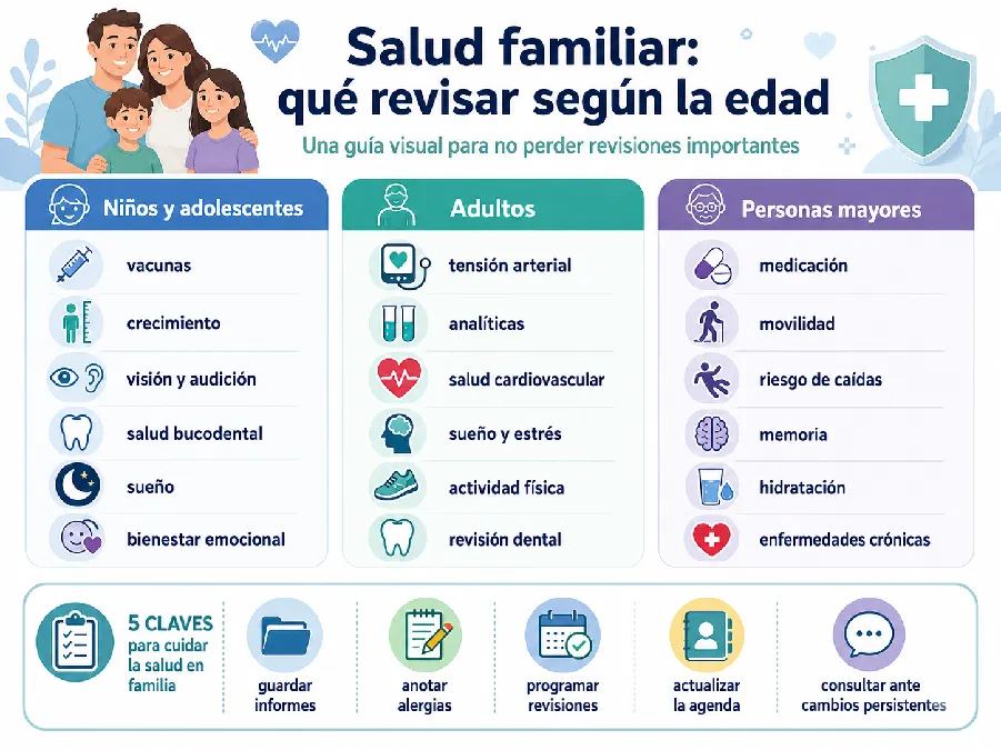 qué revisar según la edad infografía