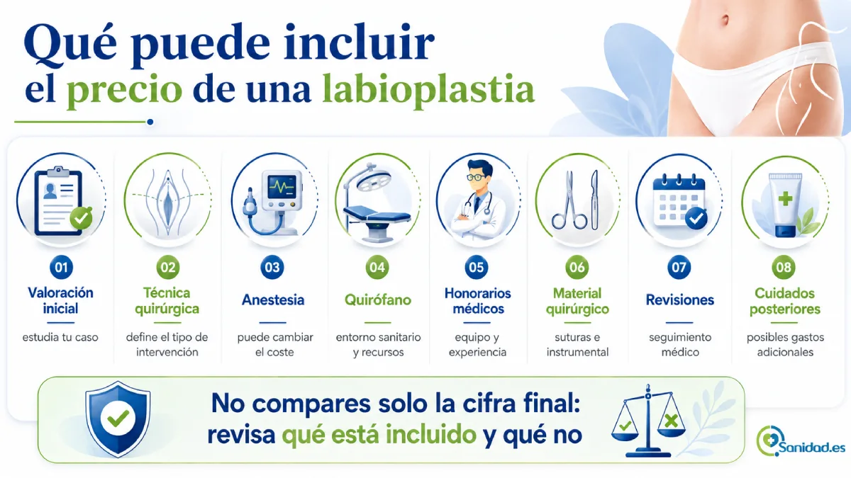 qué puede incluir el precio de una laboplastia infografía