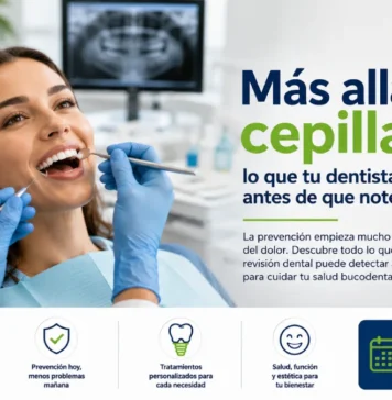 Más allá del cepillado: lo que tu dentista puede ver antes de que notes un problema más allá del cepillado infografía