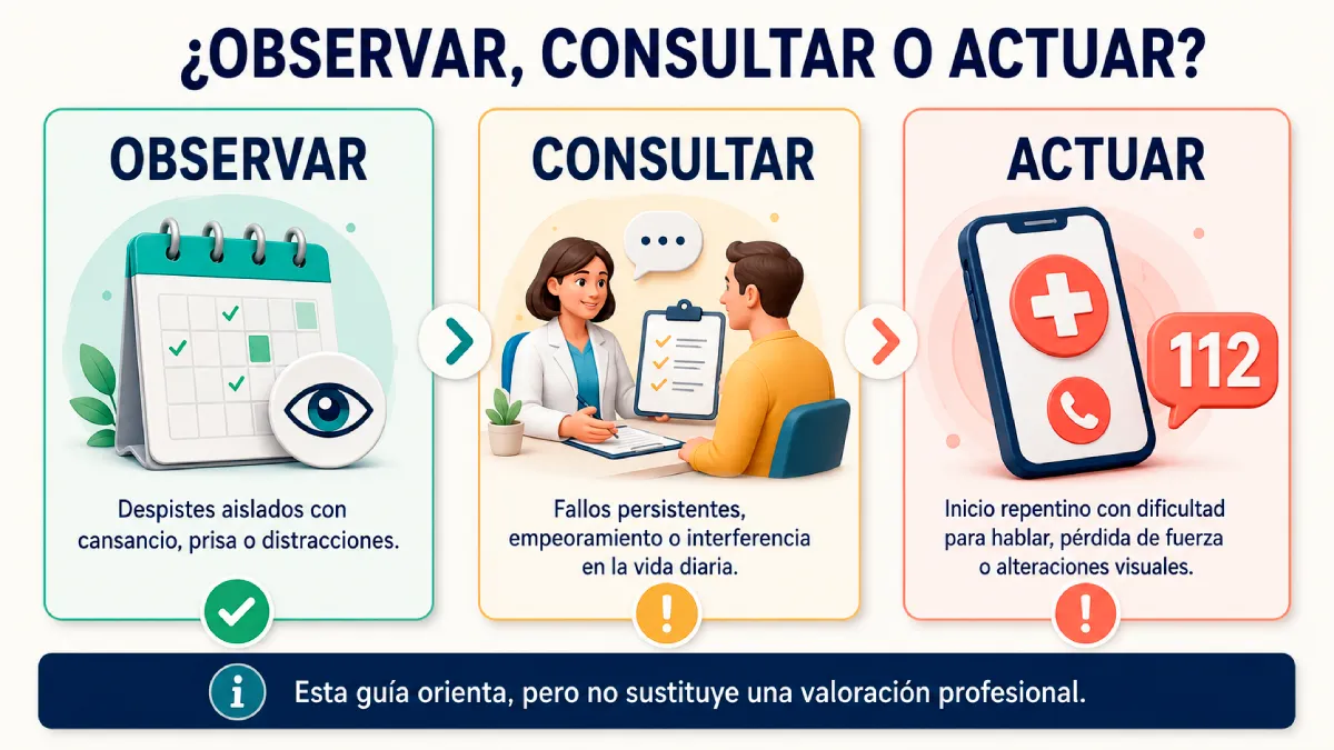 observar, consultar o actuar infografía