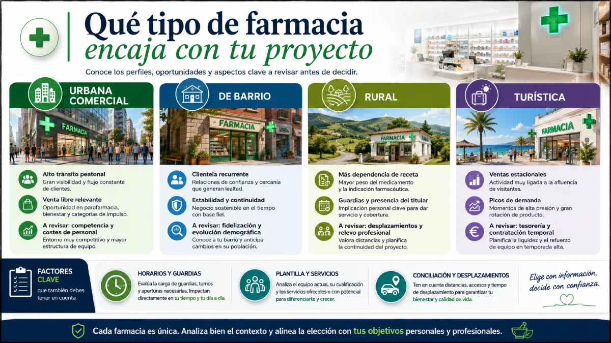 qué tipo de farmacia encaja con tu proyecto infogafía
