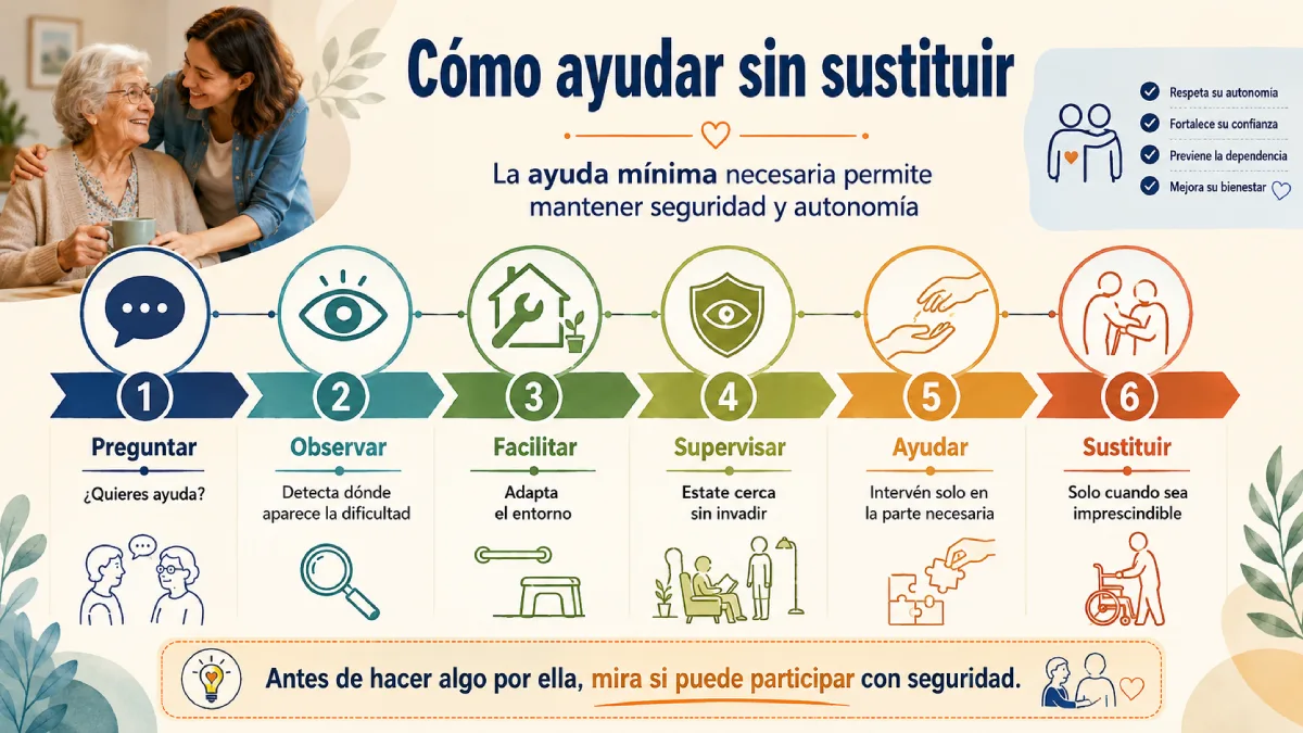 cómo ayudar sin sustituir infografía