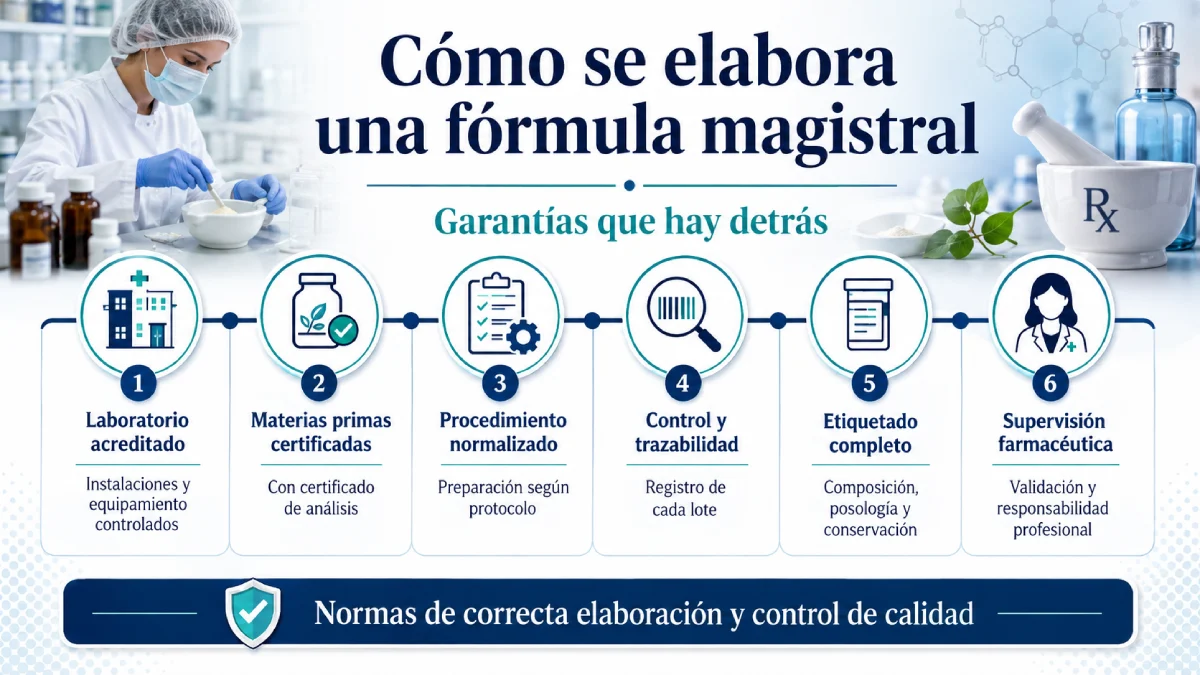 cómo se elabora una fórmula magistra infografía