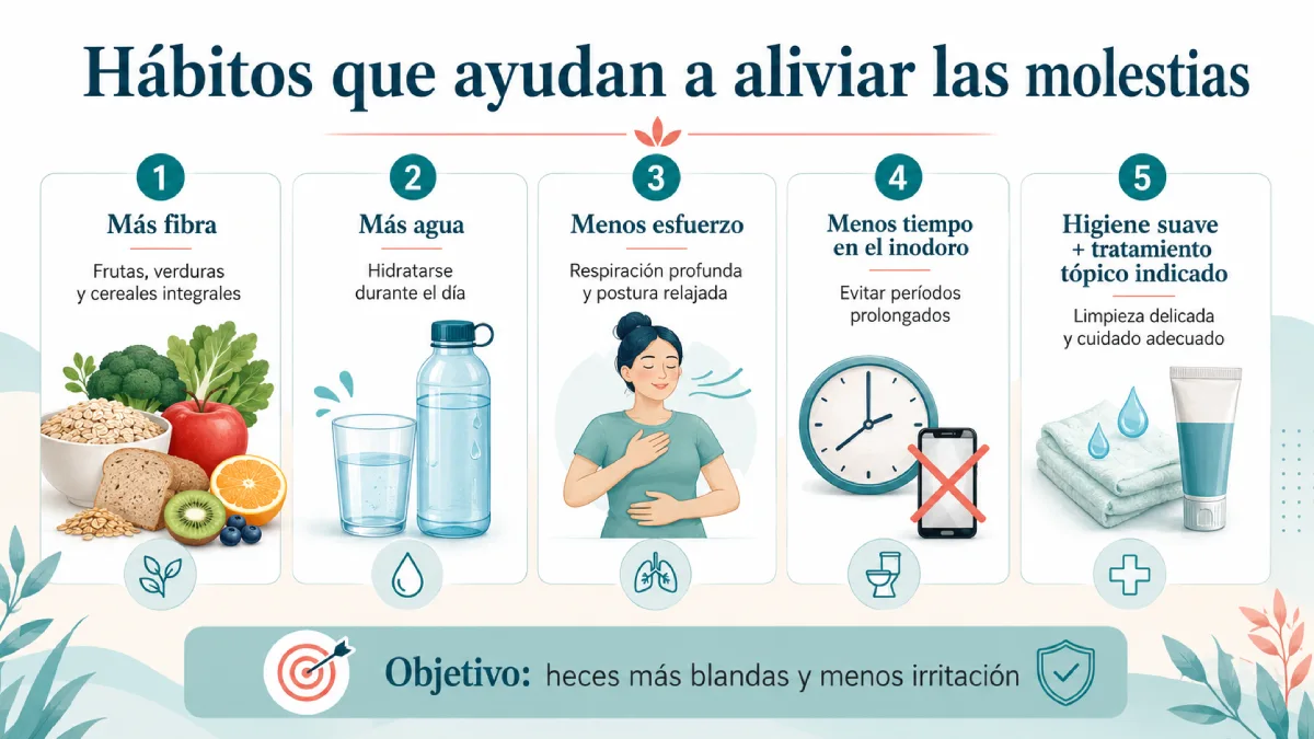 habitos que ayudan a aliviar las molestias infografía
