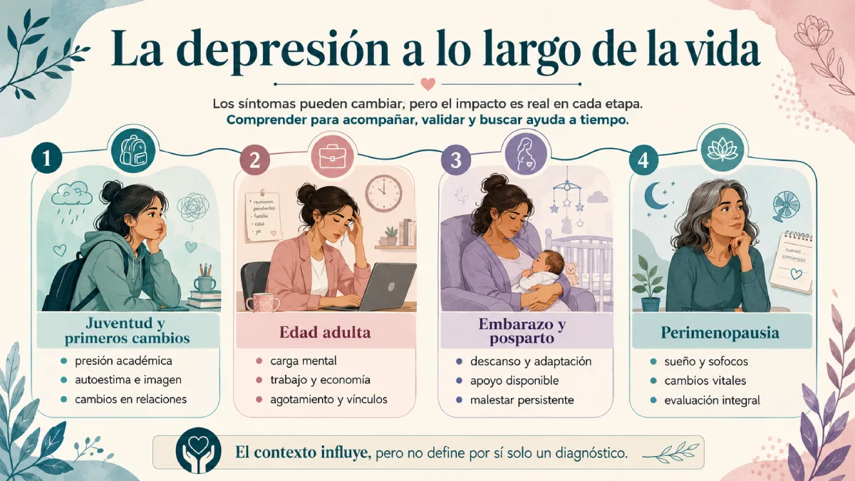 la depresión a lo largo de la vida infografía