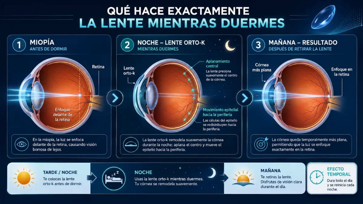 qué hace exactamente la lente mientras duermes infografía