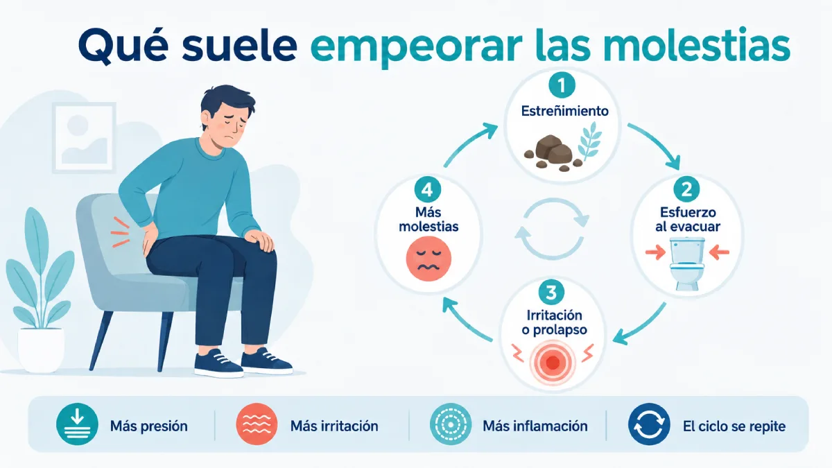qué suele empeorar las molestias infografía