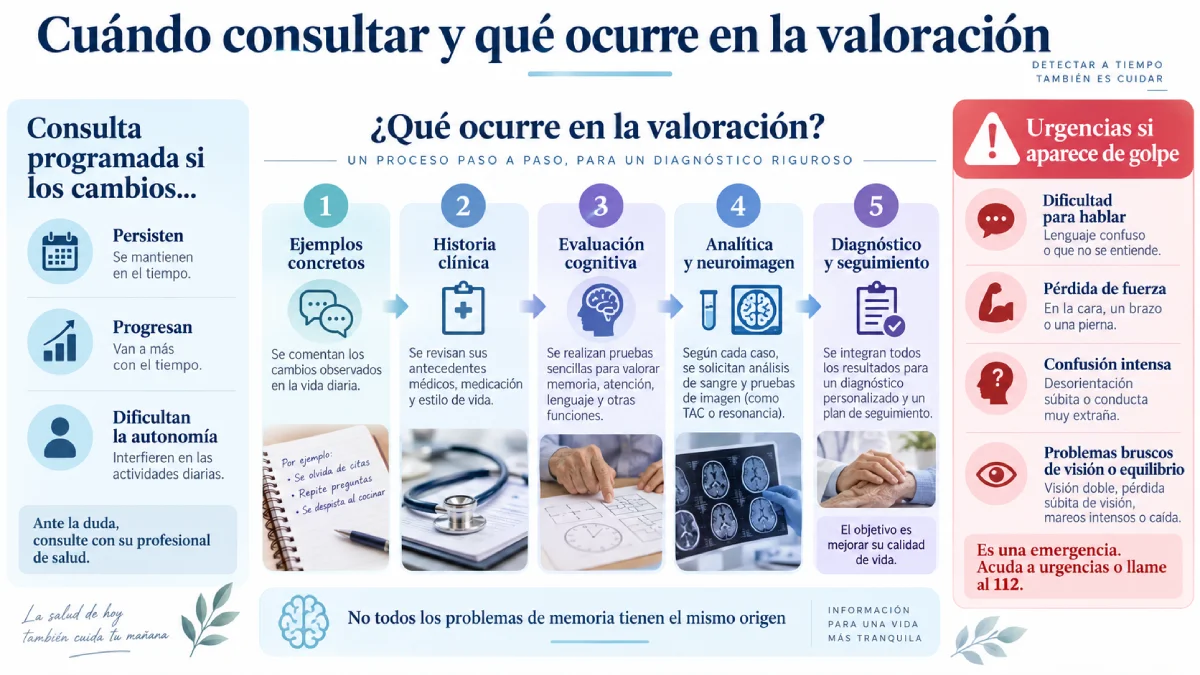 cuándo consultar y qué ocurre en la valoración infografía