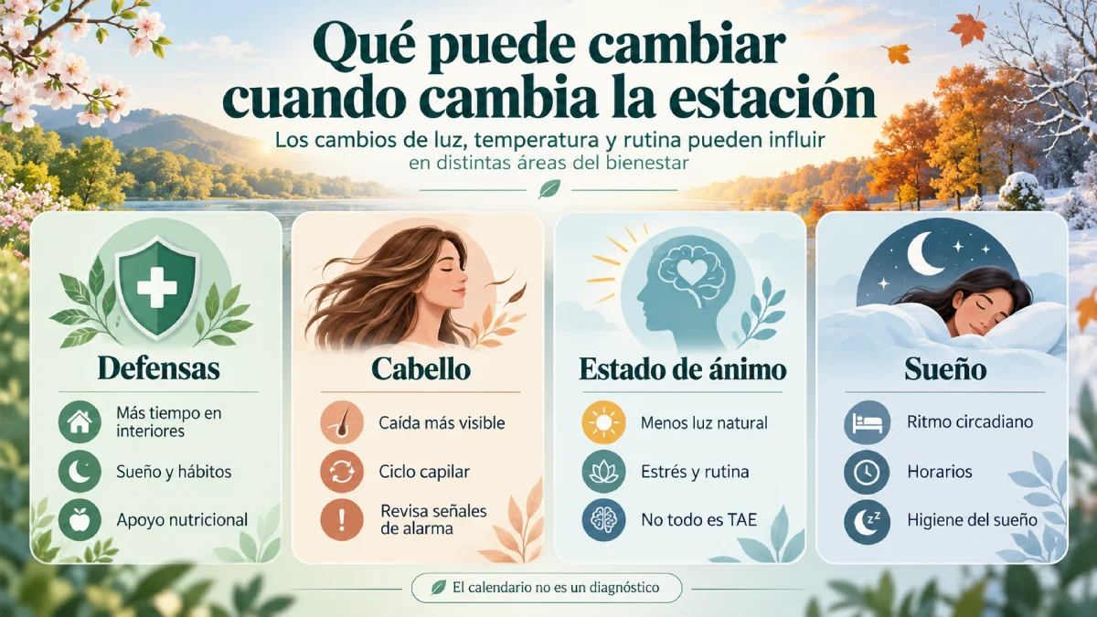 qué puede cambiar cuando cambia la estación infografía